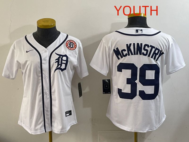 Youth Detroit Tigers #39 Mckinstry White Game Nike MLB Jersey style 002->youth mlb jersey->Youth Jersey